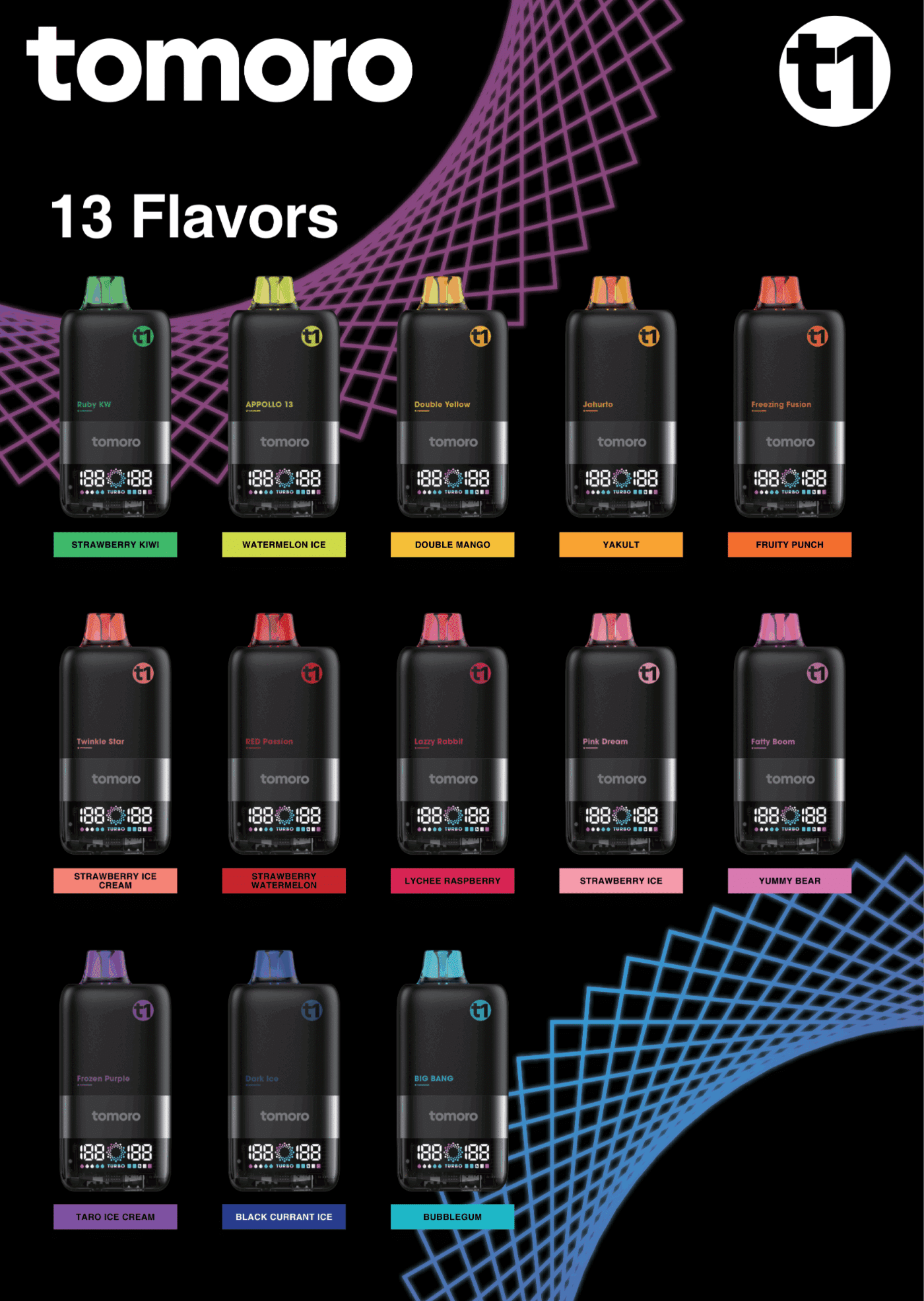 Tomoro T1 15000 Puffs Disposable Vape