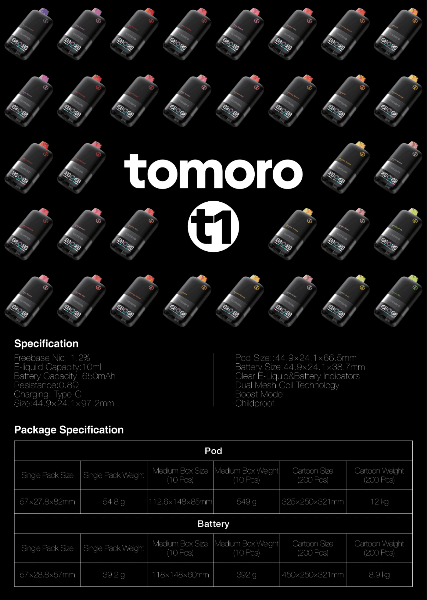 Tomoro T1 15000 Puffs Disposable Vape