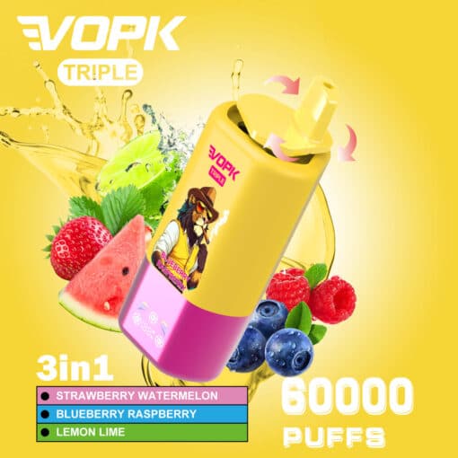 🍓🍉 VOPK Triple 60000 Puffs 3-in-1 Flavors Disposable Vape: The Ultimate Flavor Experience! 🍓🍉 - Image 3