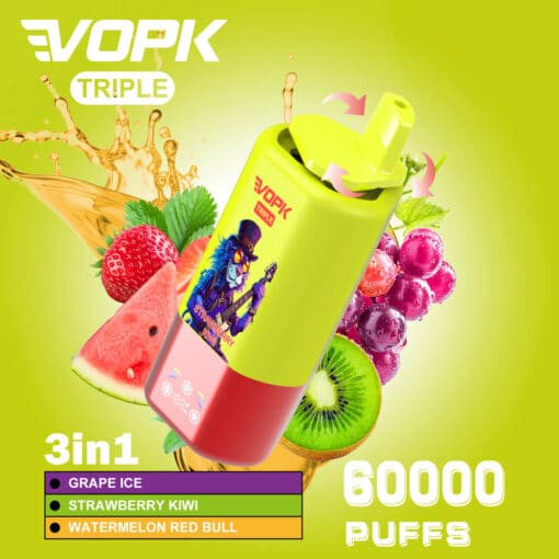 🍓🍉 VOPK Triple 60000 Puffs 3-in-1 Flavors Disposable Vape: The Ultimate Flavor Experience! 🍓🍉 - Image 4