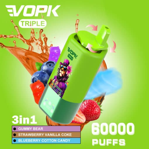 🍓🍉 VOPK Triple 60000 Puffs 3-in-1 Flavors Disposable Vape: The Ultimate Flavor Experience! 🍓🍉 - Image 5