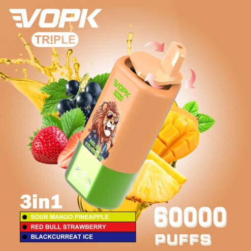 🍓🍉 VOPK Triple 60000 Puffs 3-in-1 Flavors Disposable Vape: The Ultimate Flavor Experience! 🍓🍉 - Image 6