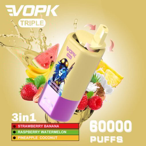 🍓🍉 VOPK Triple 60000 Puffs 3-in-1 Flavors Disposable Vape: The Ultimate Flavor Experience! 🍓🍉 - Image 8
