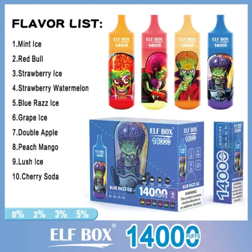 🌈 ELF BOX RGB 14000 Pro – The Stylish Disposable Vape with 14,000 Puffs of Pure Enjoyment - Image 2