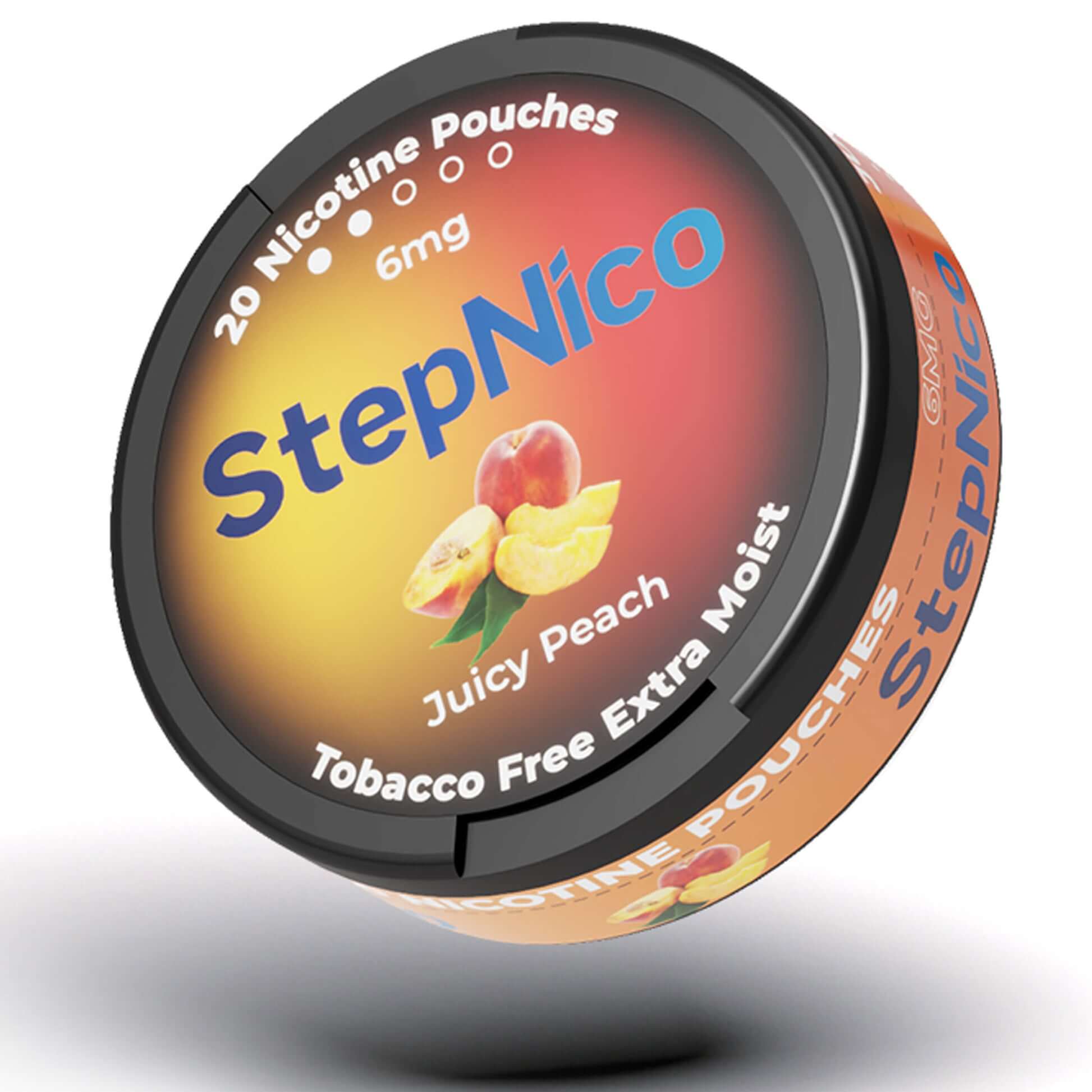 JUICY PEACH Pouches 3mg and 6mg | 5-Can Roll, 100 Pouches - Image 4