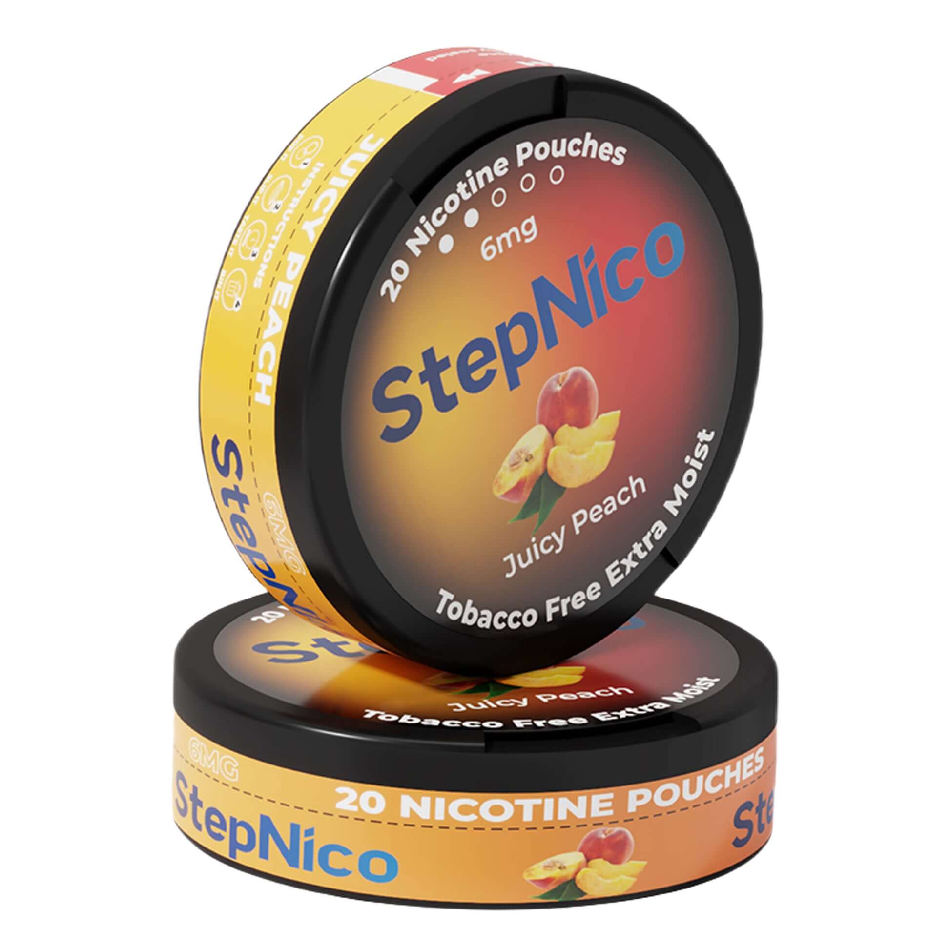 JUICY PEACH Pouches 3mg and 6mg | 5-Can Roll, 100 Pouches - Image 5