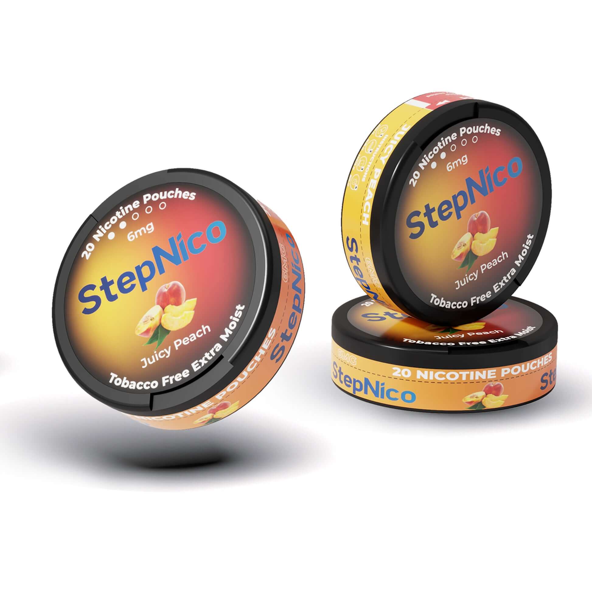 JUICY PEACH Pouches 3mg and 6mg | 5-Can Roll, 100 Pouches - Image 7