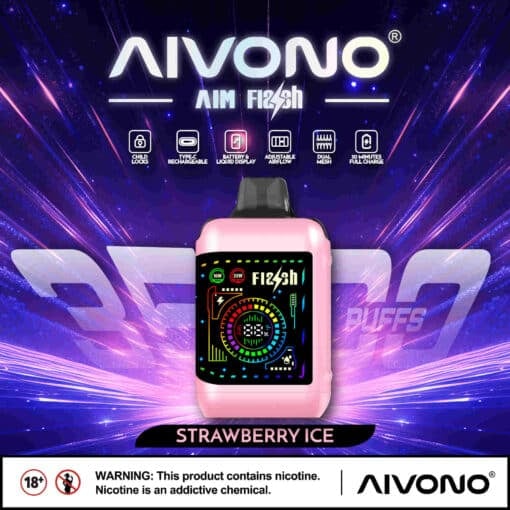🌟 Aivono Aim Flash 35000 Puffs Disposable Vape 28ml — Big Clouds, Bold Flavors & Huge Savings! - Image 3