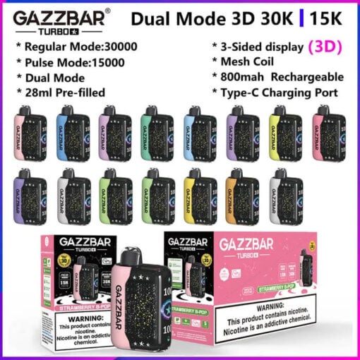 GAZZBAR Turbo 30000 Puffs 🚀 | 30K Puffs Dual Mesh | Wholesale Deals 💰 | Returning Customer Discounts 🎁 - Image 5